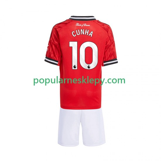 Koszulka Krótka dla Dzieci Manchester United Pierwszy strój Matheus Cunha 10 2025-2026