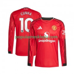 Koszulka Długi Męska Manchester United Pierwszy strój Matheus Cunha 10 2025-2026