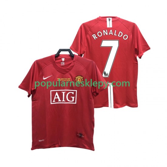 Koszulka Krótka Męska Manchester United Pierwszy strój RONALDO 7 Retro 2007 2008