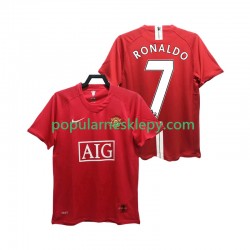Koszulka Krótka Męska Manchester United Pierwszy strój RONALDO 7 Retro Premier League 2007 2008