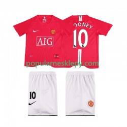 Koszulka Krótka dla Dzieci Manchester United Pierwszy strój ROONEY 10 Retro Premier League 2007 2008