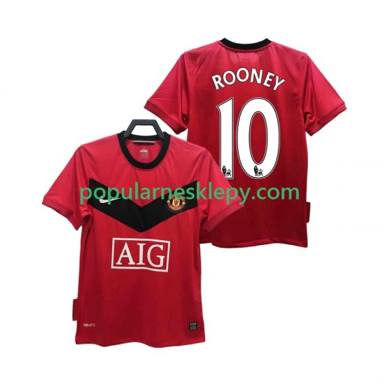Koszulka Krótka Męska Manchester United Pierwszy strój ROONEY 10 Retro 2009 2010