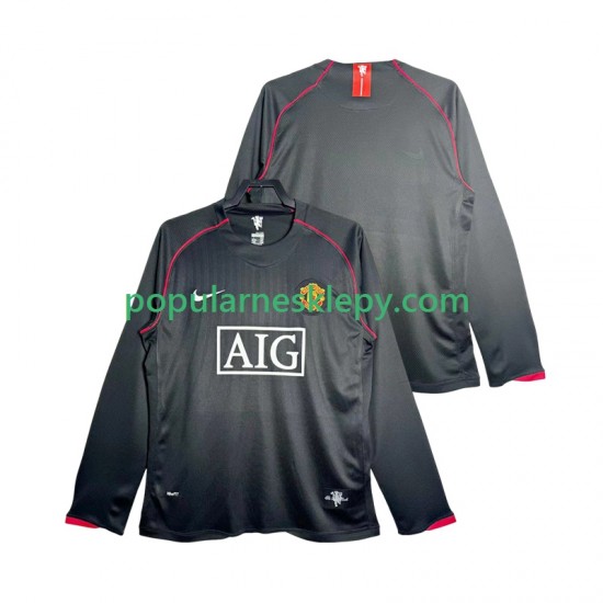 Koszulka Długi Męska Manchester United Drugi strój Retro 2007 2008