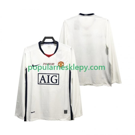 Koszulka Długi Męska Manchester United Drugi strój Retro Champions League 2008 2009 Koszulka Długi Męska Manchester United Drugi strój Retro Champions League 2008 2009