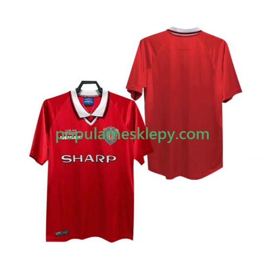 Koszulka Krótka Męska Manchester United Pierwszy strój Retro 1999 2000