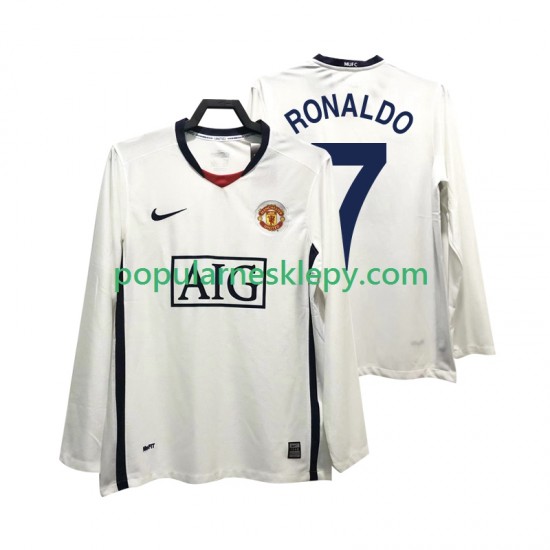 Koszulka Długi Męska Manchester United Drugi strój Ronaldo 7 Retro Premier League 2008 2009