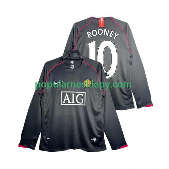 Koszulka Długi Męska Manchester United Drugi strój Rooney 10 Retro 2007 2008