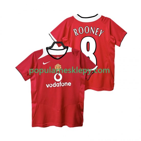 Koszulka Krótka Męska Manchester United Pierwszy strój Rooney 8 Retro 2005 2006