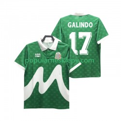 Koszulka Krótka Męska Reprezentacji Meksyku Pierwszy strój GALINDO 17 Retro 1995
