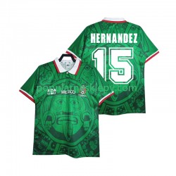 Koszulka Krótka Męska Reprezentacji Meksyku Pierwszy strój HERNANDEZ 15 Retro 1998