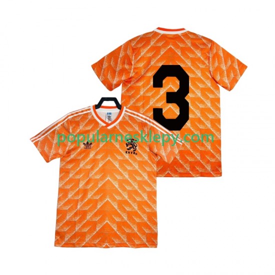 Koszulka Krótka Męska Reprezentacji Holandii Pierwszy strój 3 Retro 1988