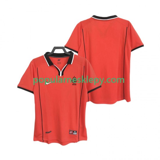 Koszulka Krótka Męska Reprezentacji Holandii Pierwszy strój Retro 1998