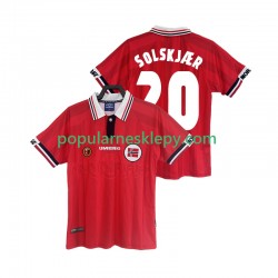 Koszulka Krótka Męska Reprezentacji Norwegii Pierwszy strój Retro SOLSKJAER 20 1998