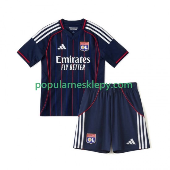 Koszulka Krótka dla Dzieci Olympique Lyon Drugi strój 2025-2026