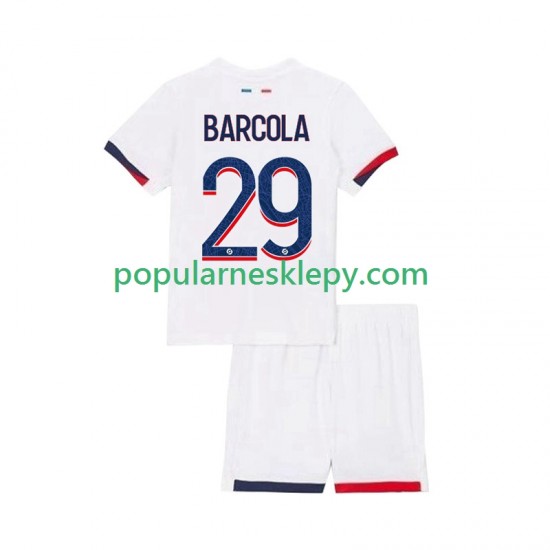 Koszulka Krótka dla Dzieci Paris Saint-Germain Drugi strój Bradley Barcola 29 2025-2026 Koszulka Krótka dla Dzieci Paris Saint-Germain Drugi strój Bradley Barcola 29 2025-2026