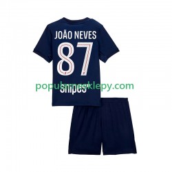 Koszulka Krótka dla Dzieci Paris Saint-Germain Pierwszy strój Joao Neves 87 2025-2026
