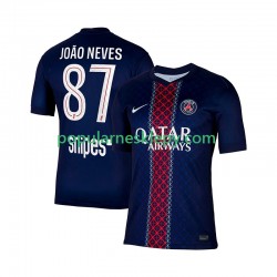 Koszulka Krótka Męska Paris Saint-Germain Pierwszy strój Joao Neves 87 2025-2026