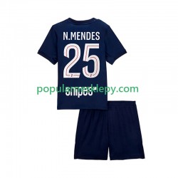 Koszulka Krótka dla Dzieci Paris Saint-Germain Pierwszy strój Nuno Mendes 25 2025-2026
