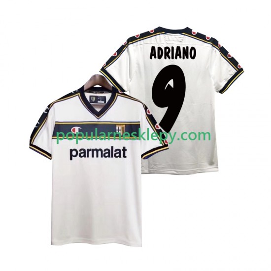 Koszulka Krótka Męska Parma Drugi strój ADRIANO 9 Retro 2002 2003