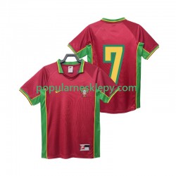Koszulka Krótka Męska Reprezentacji Portugalii Pierwszy strój 7 Retro 1998
