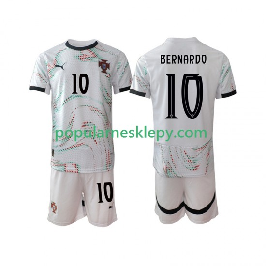 Koszulka Krótka dla Dzieci Reprezentacji Portugalii Drugi strój Bernardo Silva 10 2025-2026