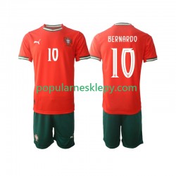 Koszulka Krótka dla Dzieci Reprezentacji Portugalii Pierwszy strój Bernardo Silva 10 2025-2026