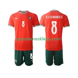 Koszulka Krótka dla Dzieci Reprezentacji Portugalii Pierwszy strój Bruno Fernandes 8 2025-2026