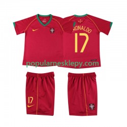 Koszulka Krótka dla Dzieci Reprezentacji Portugalii Pierwszy strój Cristiano Ronaldo 17 Retro 2006