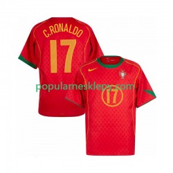 Koszulka Krótka Męska Reprezentacji Portugalii Pierwszy strój Cristiano Ronaldo 17 Retro 2004