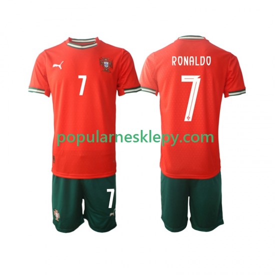 Koszulka Krótka dla Dzieci Reprezentacji Portugalii Pierwszy strój Cristiano Ronaldo 7 2025