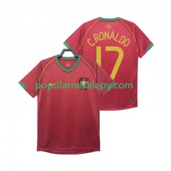 Koszulka Krótka Męska Reprezentacji Portugalii Pierwszy strój Crstiano Ronaldo 17 Retro 2006