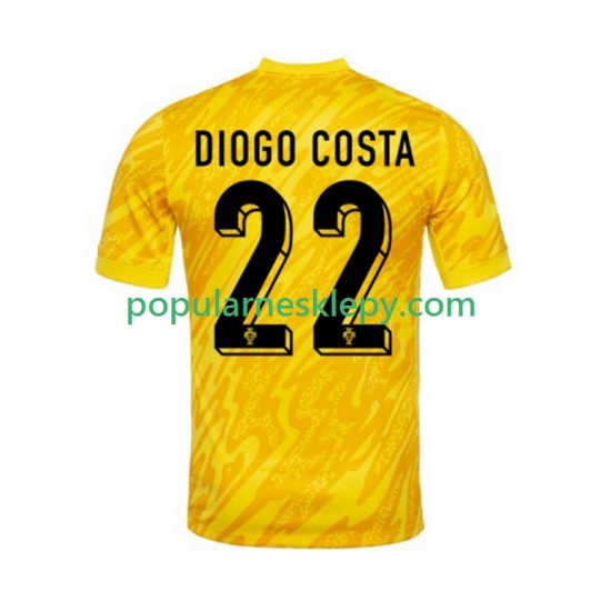Koszulka Krótka Męska Bramkarz Reprezentacji Portugalii Pierwszy strój Diogo Costa 22 2024