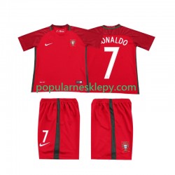 Koszulka Krótka dla Dzieci Reprezentacji Portugalii Pierwszy strój RONALDO 7 Retro 2016