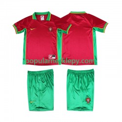 Koszulka Krótka dla Dzieci Reprezentacji Portugalii Pierwszy strój Retro 1998