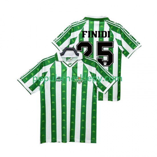 Koszulka Krótka Męska Real Betis Pierwszy strój FINIDI 25 Retro 1996 1997