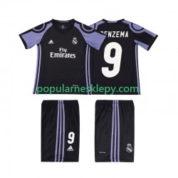 Koszulka Krótka dla Dzieci Real Madryt Trzeci strój BENZEMA 9 Retro 2016 2017