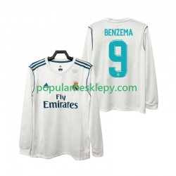 Koszulka Długi Męska Real Madryt Pierwszy strój BENZEMA 9 Retro 2017 2018