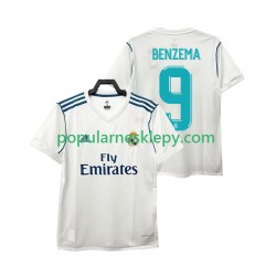 Koszulka Krótka Męska Real Madryt Pierwszy strój BENZEMA 9 Retro 2017 2018