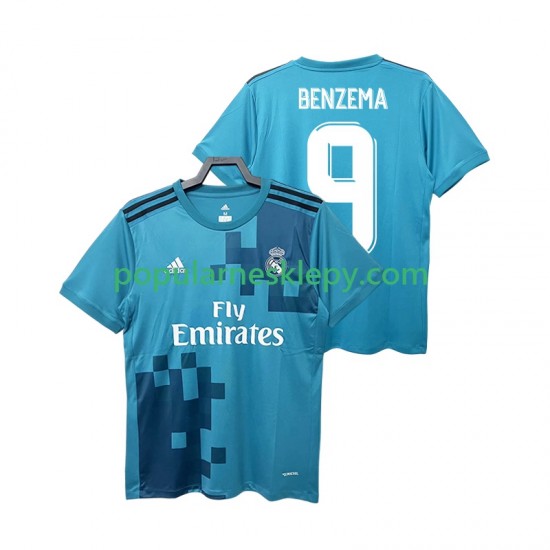 Koszulka Krótka Męska Real Madryt Trzeci strój BENZEMA 9 Retro 2017 2018