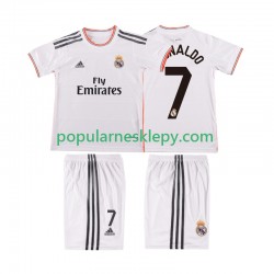 Koszulka Krótka dla Dzieci Real Madryt Pierwszy strój Cristiano Ronaldo 7 Retro 2013 2014