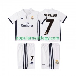 Koszulka Krótka dla Dzieci Real Madryt Pierwszy strój Cristiano Ronaldo 7 Retro 2016 2017