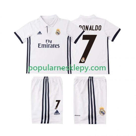 Koszulka Krótka dla Dzieci Real Madryt Pierwszy strój Cristiano Ronaldo 7 Retro 2016 2017 Koszulka Krótka dla Dzieci Real Madryt Pierwszy strój Cristiano Ronaldo 7 Retro 2016 2017