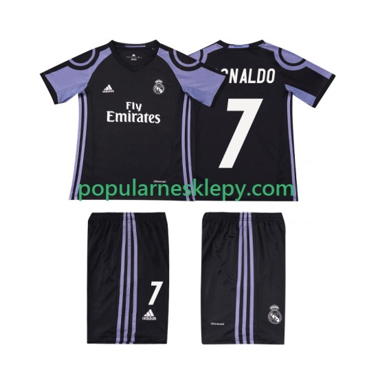 Koszulka Krótka dla Dzieci Real Madryt Trzeci strój Cristiano Ronaldo 7 Retro 2016 2017 Koszulka Krótka dla Dzieci Real Madryt Trzeci strój Cristiano Ronaldo 7 Retro 2016 2017