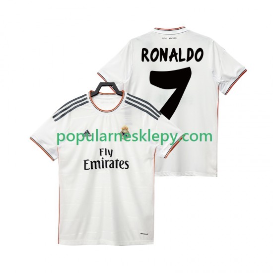 Koszulka Krótka Męska Real Madryt Pierwszy strój Cristiano Ronaldo 7 Retro 2013 2014 Koszulka Krótka Męska Real Madryt Pierwszy strój Cristiano Ronaldo 7 Retro 2013 2014