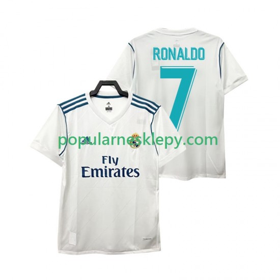 Koszulka Krótka Męska Real Madryt Pierwszy strój Cristiano Ronaldo 7 Retro 2017