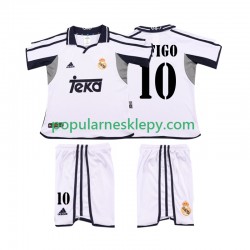 Koszulka Krótka dla Dzieci Real Madryt Pierwszy strój FIGO 10 Retro 2001 2002