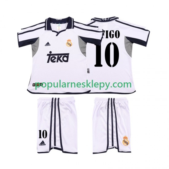 Koszulka Krótka dla Dzieci Real Madryt Pierwszy strój FIGO 10 Retro 2001 2002