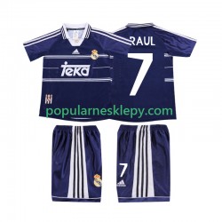 Koszulka Krótka dla Dzieci Real Madryt Drugi strój RAUL 7 Retro 1998 1999