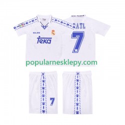 Koszulka Krótka dla Dzieci Real Madryt Pierwszy strój RAUL 7 Retro 1996 1997