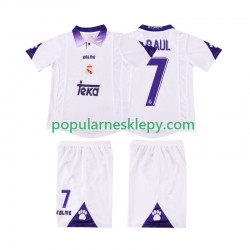 Koszulka Krótka dla Dzieci Real Madryt Pierwszy strój RAUL 7 Retro 1997 1998